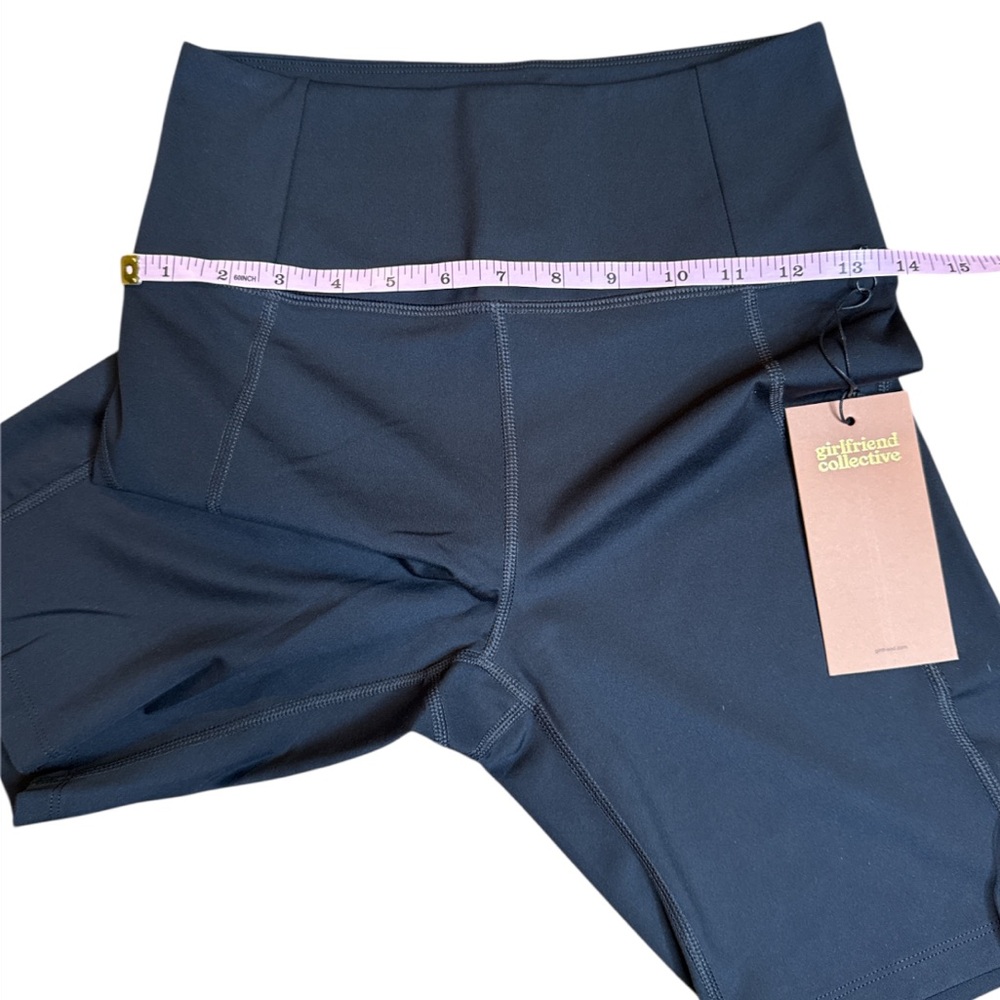 NWT girlfriend collective high rise 8 inch black bike shorts biker shorts - Picture 9 of 10